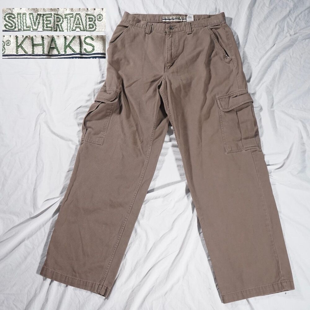Levi's SilverTab Khakis Cargo Pants Brown Vintage 34x34